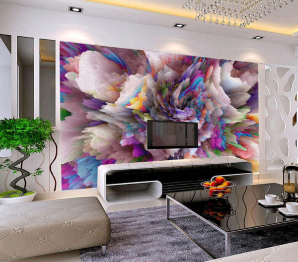 Colorful explosion of paint Wall murals Colorful explosion of paint
