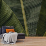 Wall murals Lush green leaves in natural harmony