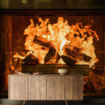 Wall murals Cozy fire warming the hearth.