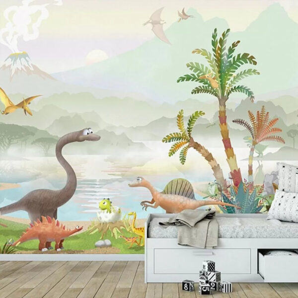 Cartoon of a pterodactyl flying Wall murals Cartoon of a pterodactyl flying