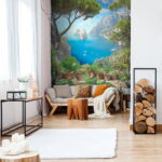 Wall murals View of the ocean from a cliff