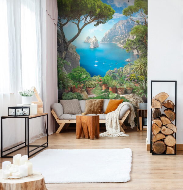 View of the ocean from a cliff Wall murals View of the ocean from a cliff