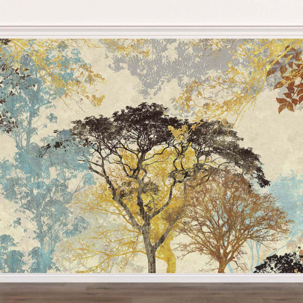 Group of trees with different colors Wall murals Group of trees with different colors