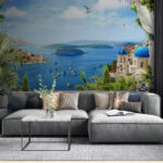 Wall murals Aegean paradise under clear skies.