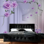 Wall murals Lavender roses in dreamy hallway.