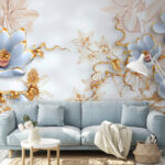 Wall murals Delicate blooms among graceful branches