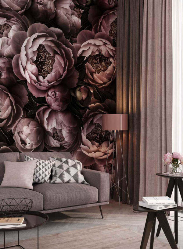 Group of flowers with buds Wall murals Group of flowers with buds