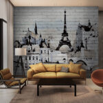 Wall murals Painting of a city