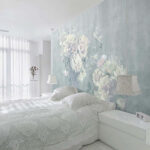 Wall murals Painting of flowers and butterflies