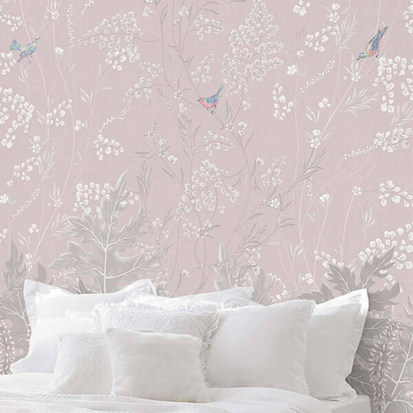 Wallpaper with birds and plants Wall murals Wallpaper with birds and plants