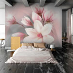 Wall murals Elegant petals in soft hues