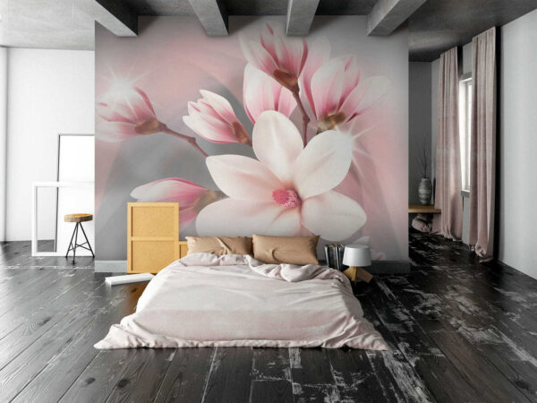 Elegant petals in soft hues Wall murals Elegant petals in soft hues