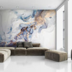 Wall murals Elegant Blue Fluid Art with Veins