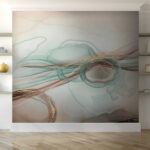 Wall murals Abstract waves with shimmering accents
