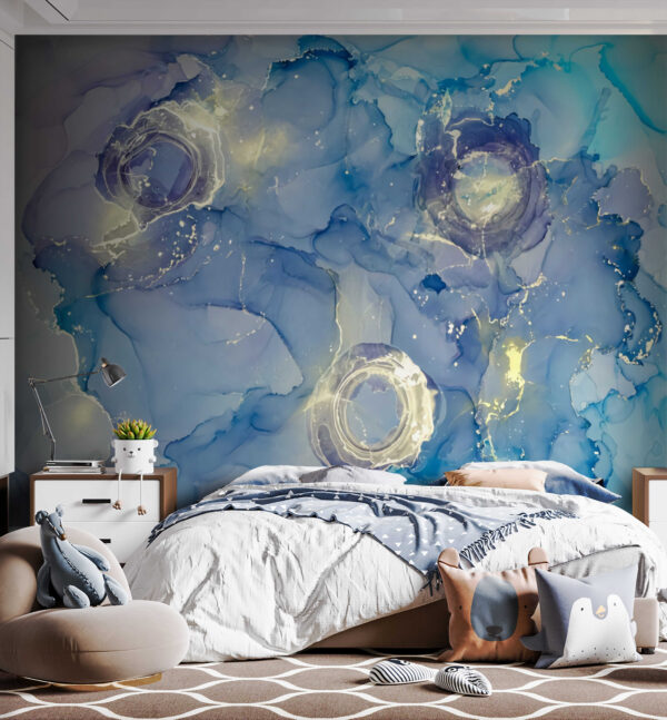 Wall murals Blue and white painting (SKU: u70776) Wall murals Wall murals Blue and white painting (SKU: u70776)