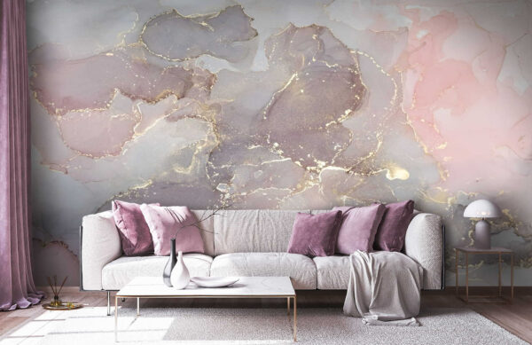 Abstract pastel swirling patterns blend Wall murals Abstract pastel swirling patterns blend