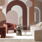 Wall murals Abstract geometric shapes in earthy tones