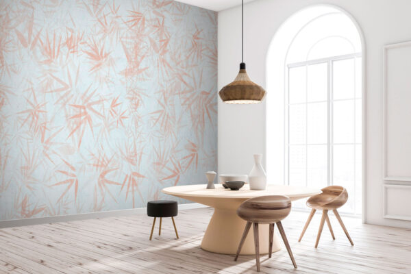White surface with brown leaves Wall murals White surface with brown leaves