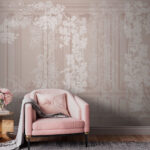 Wall murals Ornate floral pattern on elegant wall.