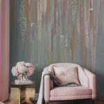 Wall murals Elegant floral tapestry with soft colors.