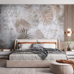 Wall murals Abstract tropical leaves pattern design
