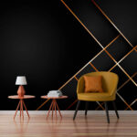 Wall murals Elegant lines on a dark backdrop
