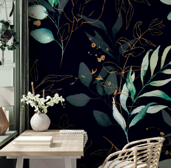 Pattern of leaves and branches Wall murals Pattern of leaves and branches