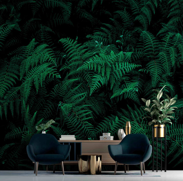 Lush green ferns thrive beautifully Wall murals Lush green ferns thrive beautifully