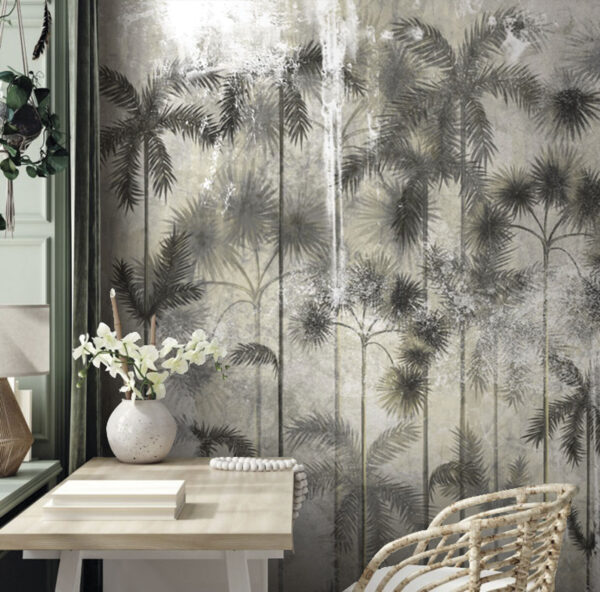Group of trees on a wall Wall murals Group of trees on a wall