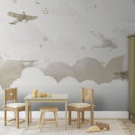 Wall murals White star on a white background
