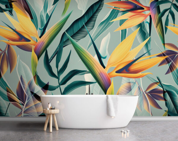 Birds of Paradise artistic design Wall murals Birds of Paradise artistic design
