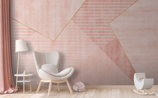 Geometric pastel shapes and lines. Wall murals Geometric pastel shapes and lines.