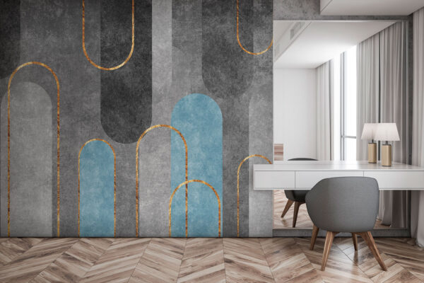 Abstract shapes in muted tones Wall murals Abstract shapes in muted tones