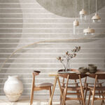 Wall murals Abstract lines with circular patterns