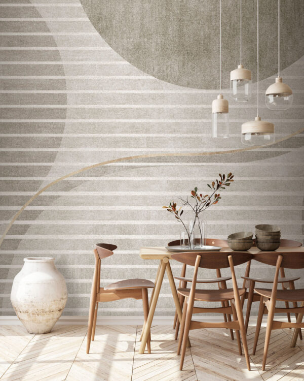 Abstract lines with circular patterns Wall murals Abstract lines with circular patterns