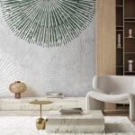 Wall murals Radial patterns on textured backdrop
