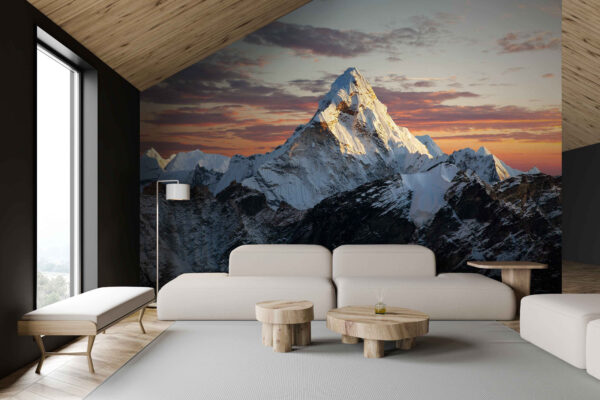 Mountain with snow on top Wall murals Mountain with snow on top