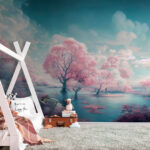 Wall murals Blue sky with clouds