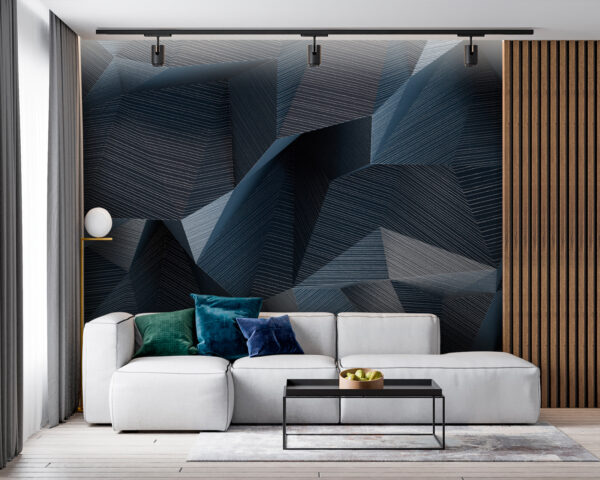 Geometric pattern with dark shadows Wall murals Geometric pattern with dark shadows