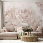 Wall murals Soft petals in gentle pastel hues