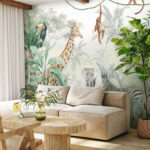 Wall murals Cheetah sleeping on a tree branch