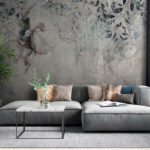 Wall murals Delicate flowers in soft tones.
