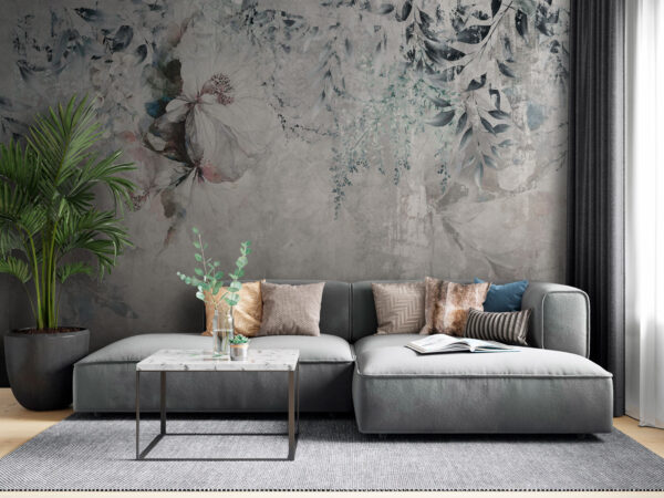 Delicate flowers in soft tones Wall murals Delicate flowers in soft tones