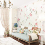 Wall murals Floral pattern on a wall