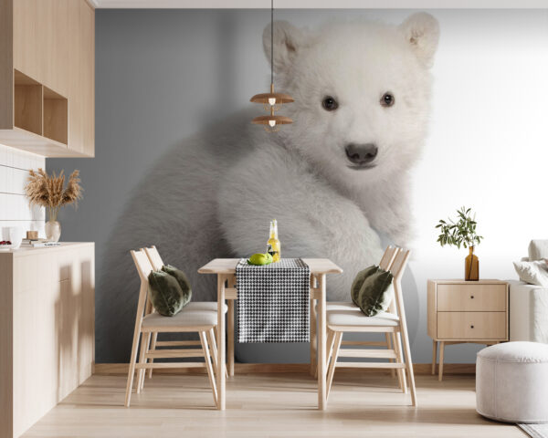 Polar bear holding a ball Wall murals Polar bear holding a ball