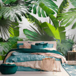 Wall murals Group of green leaves