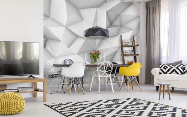 White and grey background Wall murals White and grey background