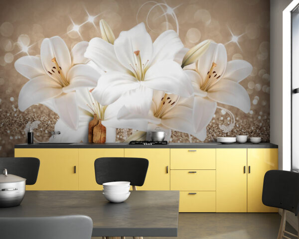 Group of white flowers Wall murals Group of white flowers