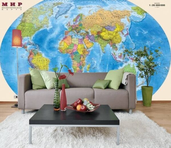 Map of the world Wall murals Map of the world