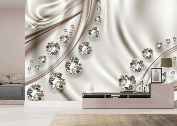 Group of diamonds on a white background Wall murals Group of diamonds on a white background